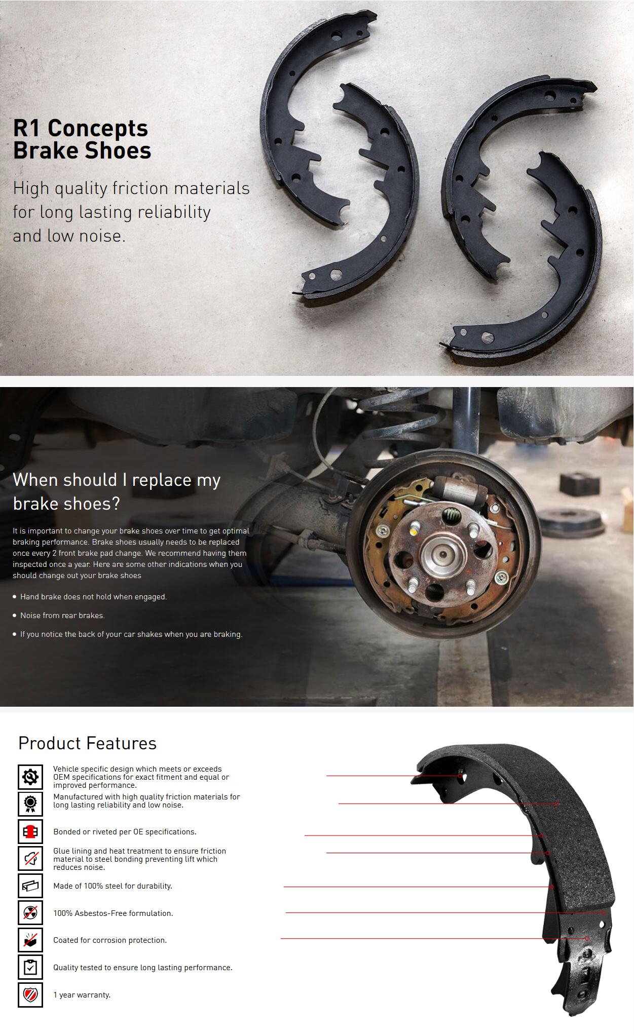 Brake Shoes Features